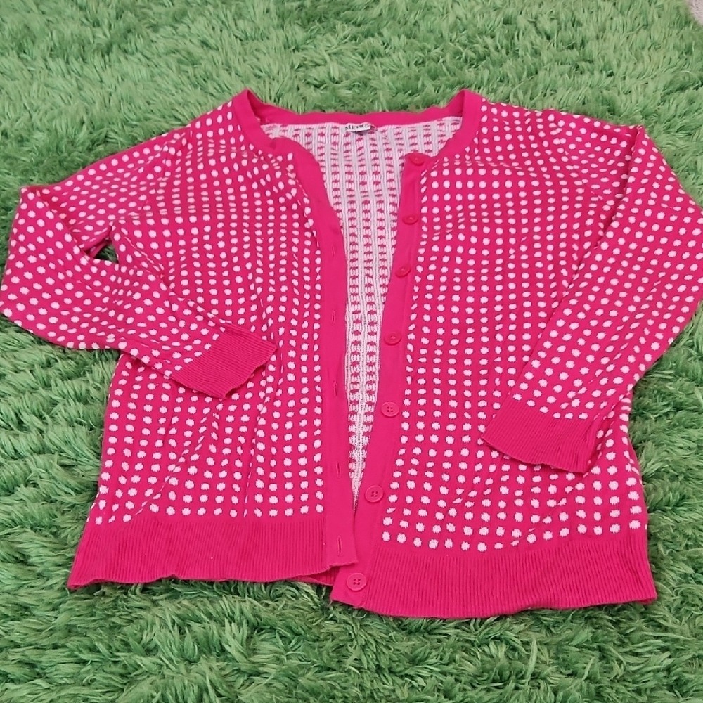 3/$20🎉 Pink Polka Dot Button Up Cardigan